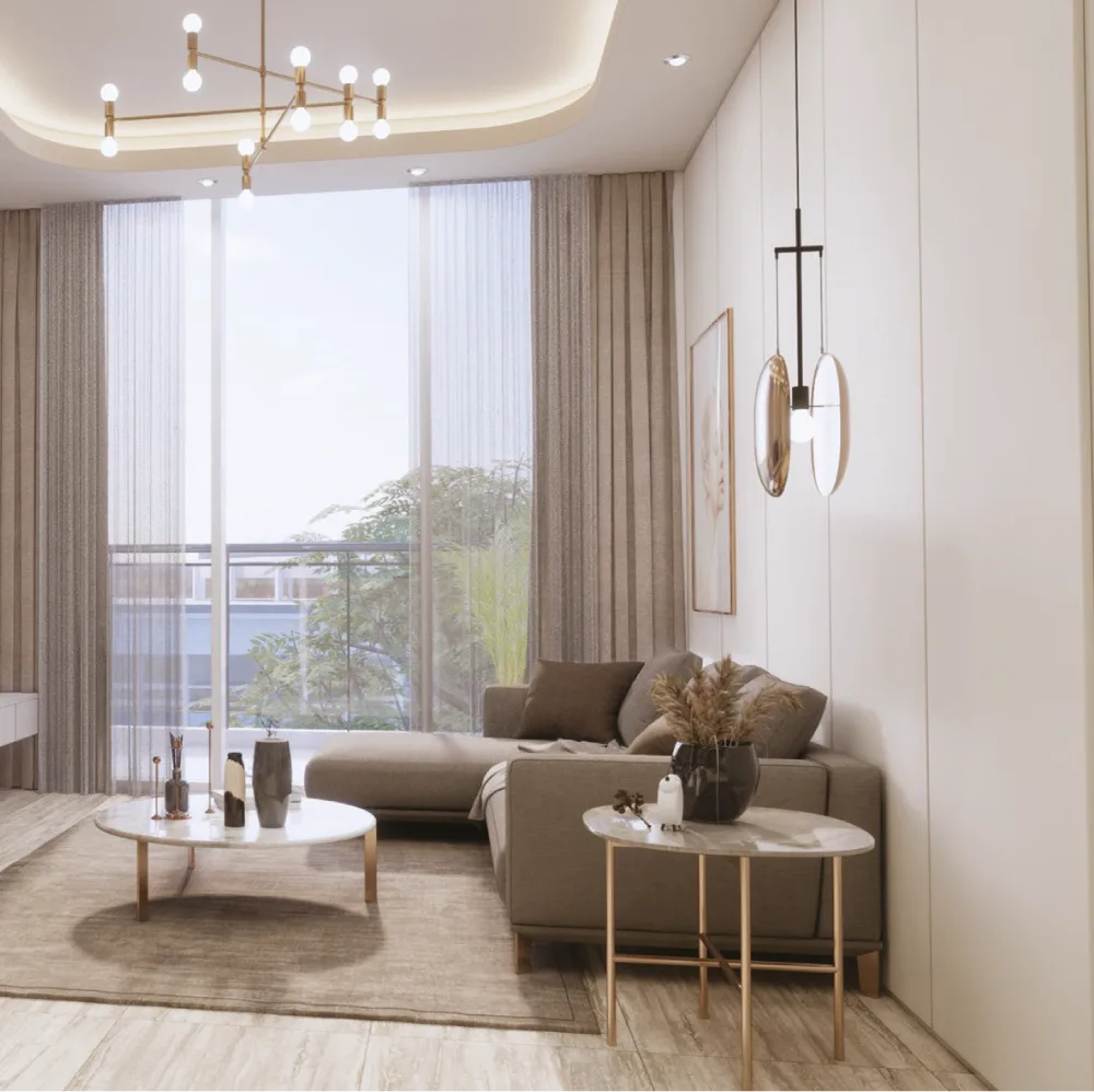 Silver Park Residency living room 3